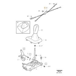 VOLVO C30 C70 S40 V50 linki linka zmiany biegow M66 diesel OE 31325656