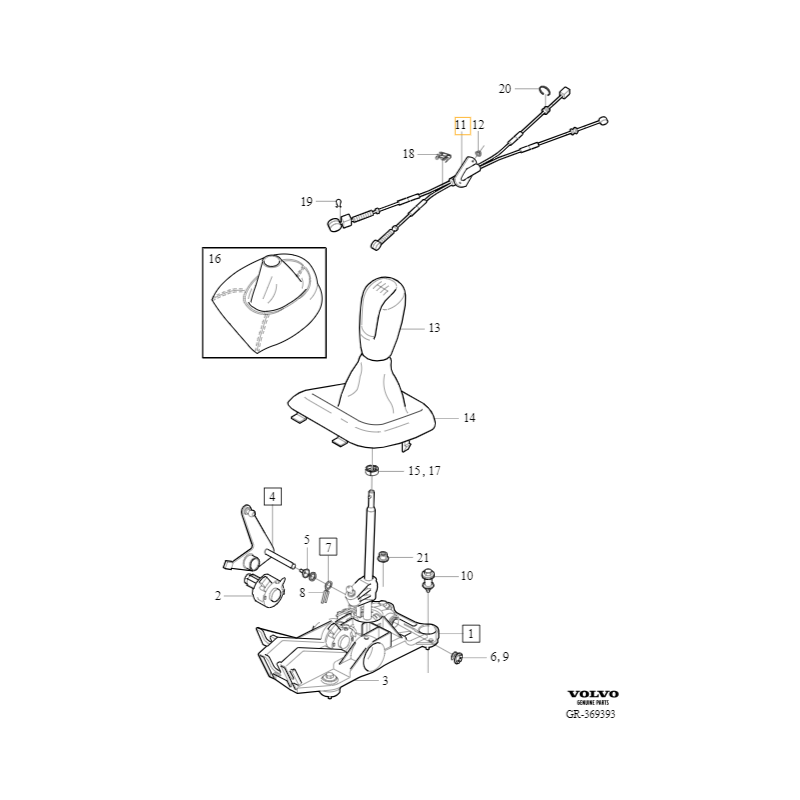 VOLVO C30 C70 S40 V50 linki linka zmiany biegow M66 diesel OE 31325656
