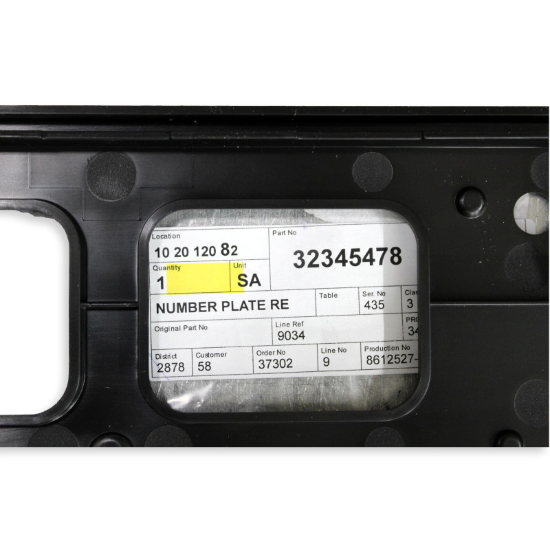 VOLVO XC60 II podkladka tablicy rejestracyjnej przod ameryka OE 32345478