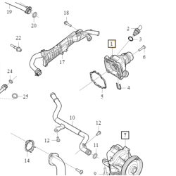 VOLVO S60 V60 S90 V90 XC40 XC60 XC90 II HYB termostat obudowa OE 32263962