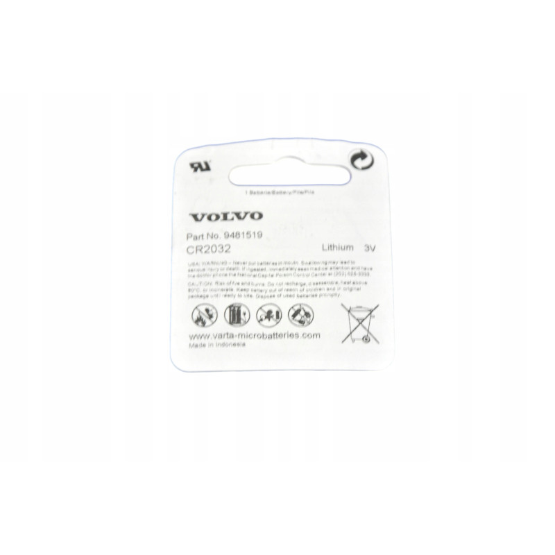 VOLVO XC90 II bateria pilota kluczyka CR2032 OE 9481519