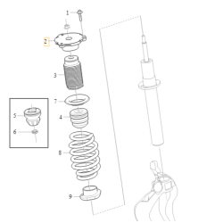 VOLVO XC60 II XC90 II lozysko mocowanie amortyzatora OE