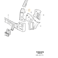 VOLVO XC60 II wzmocnienie karoserii tyl rynienka prawa OE 32353966