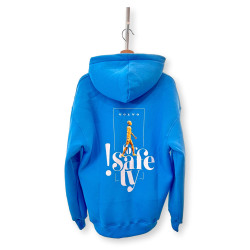 VOLVO bluza z nadrukiem "Volvo For Safety" typu hoodie niebieska OE