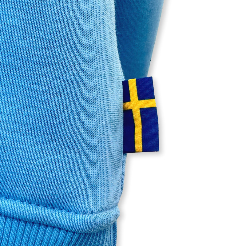 VOLVO bluza z nadrukiem "Volvo For Safety" typu hoodie niebieska OE