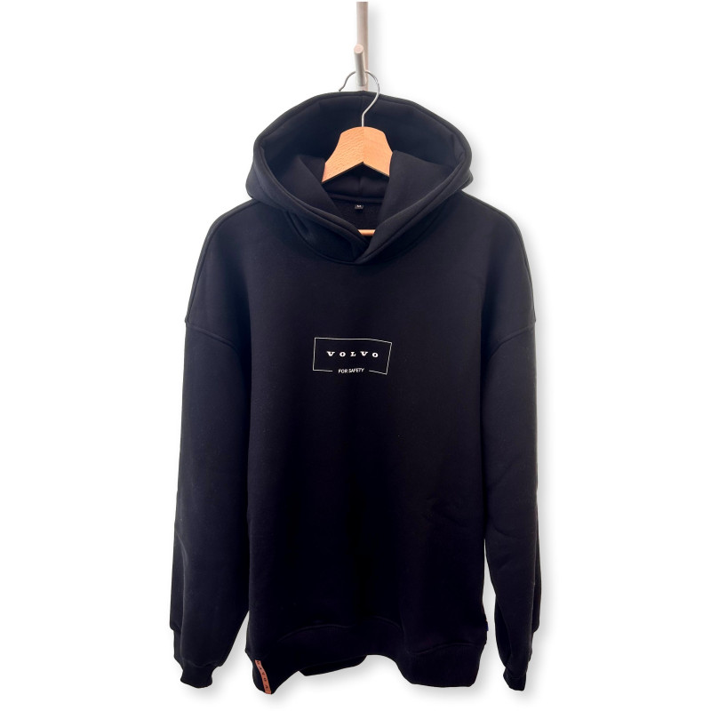 VOLVO bluza z nadrukiem "Volvo For Safety" typu hoodie czarna OE