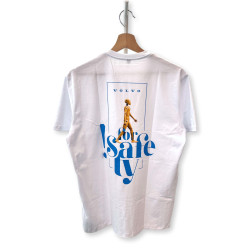 VOLVO koszulka z nadrukiem "Volvo For Safety" t-shirt bialy OE
