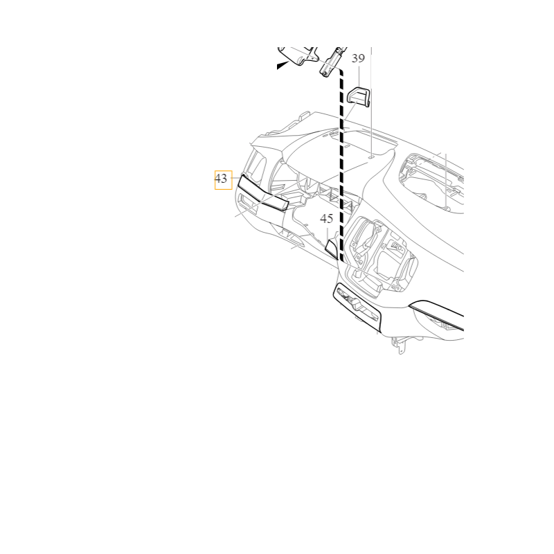 VOLVO XC90 II listwa deski rozdzielczej lewa OE 31688786