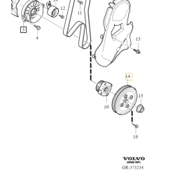 VOLVO S60 V60 S80 V70 XC60 XC70 kolo pasowe walu 2.0D, 2.4D OE 31258122