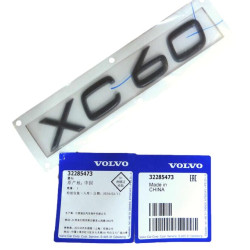 VOLVO XC60 II znaczek logo model XC60 tyl czarne BLACK EDITION OE 32285473