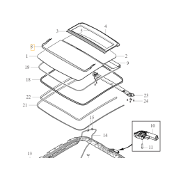 VOLVO S60 III listwa deflektor owiewka szyberdachu OE 31675426