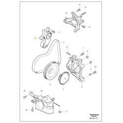 VOLVO C30 S40 S60 V50 V60 V40 S80 V70 napinacz paska osprzetu OE 31316434