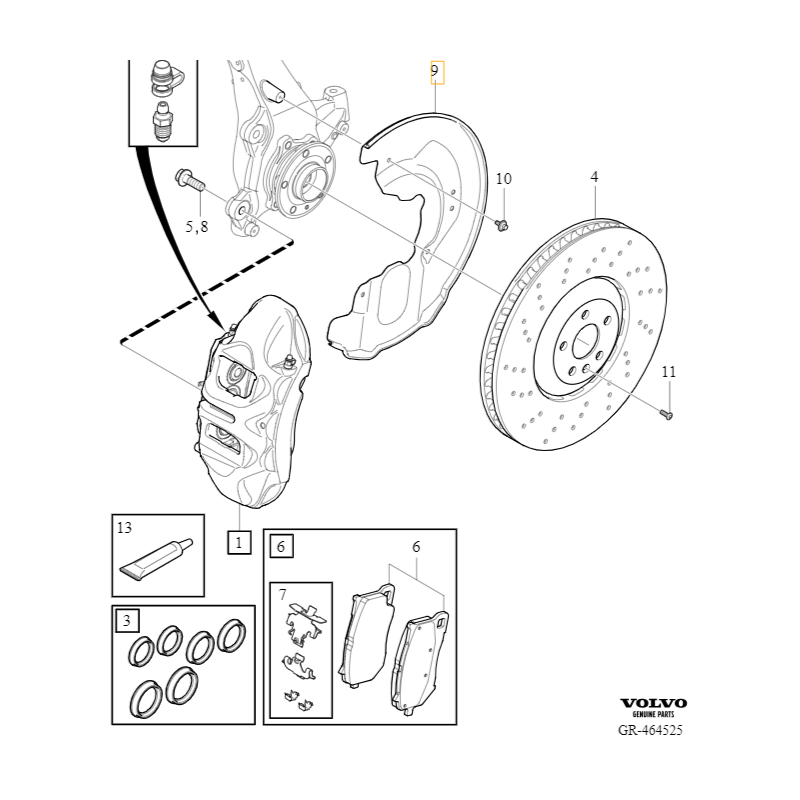VOLVO XC60 II oslona tarcza kotwiczna POLESTAR prawa OE 31665626