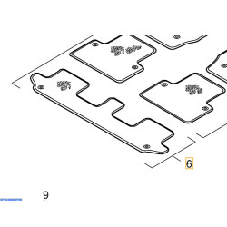 VOLVO XC90 I oryginalny dywanik welurowy czarny 3 rzad OE