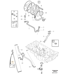 VOLVO V40 S60 V60 S80 V70 XC60 XC70 miarka bagnet poziomu oleju OE 31330383