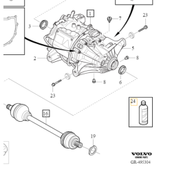VOLVO S60 V60 S90 V90 XC60 XC90 II HYB olej most tyl ERAD 1L OE 31367567