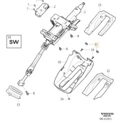 VOLVO S60 V60 C40 XC40 zaslepka obudowa kolumny czarna OE 31477936