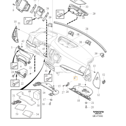 VOLVO XC90 II listwa ozdobna dekor deski prawy "Iron Ore" OE 31688790