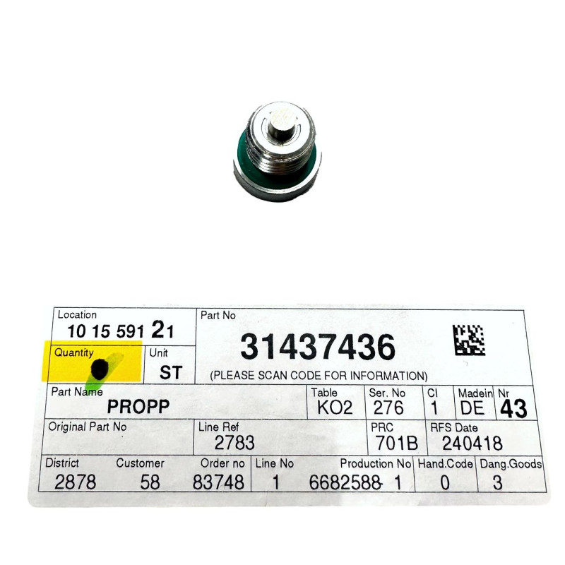VOLVO S60 V60 S90 V90 XC60 XC90 II HYB korek most osi tyl ERAD OE 31437436