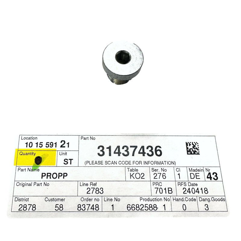 VOLVO S60 V60 S90 V90 XC60 XC90 II HYB korek most osi tyl ERAD OE 31437436