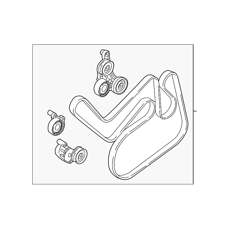 VOLVO S60 V60 XC60 zestaw osprzętu 3 napinacze + pasek 2,0T 32213657