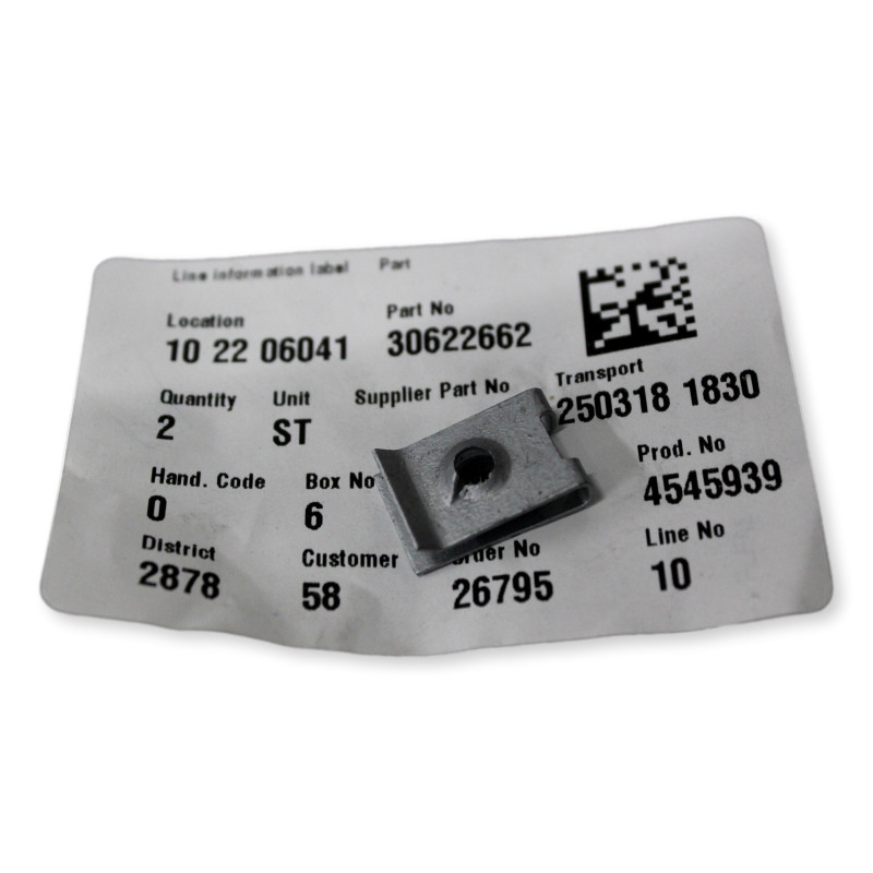 VOLVO XC40 C40 XC90 V60 V90 S60 S90 EX40 EC40 nakrętka sprężynowa OE 30622662