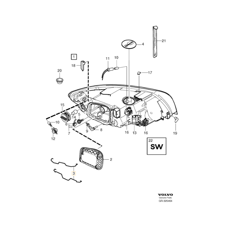 VOLVO S40 V50 sprezynka...