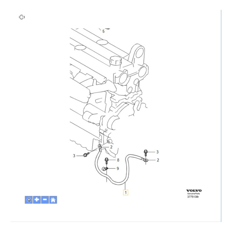 VOLVO przewód masowy minus...