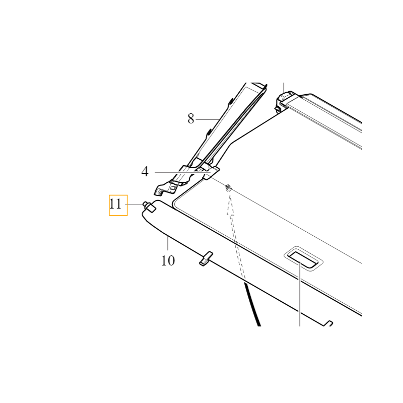VOLVO XC60 II oslonka gumka uchwytu osłony bagażnika OE 31462994
