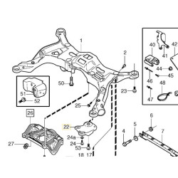 VOLVO S60 S80 V70 XC70 XC90 wspornik zawieszenia tył prawy OE 30714570