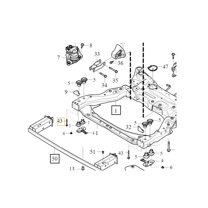 VOLVO S60 V60 S90 V90 XC60 XC90 II śruba kołyski sanek ramy OE 30746669