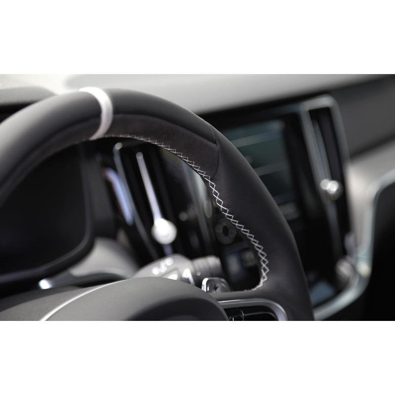 HEICO Volvo XC90 XC60 V90 V60 S90 S60 kierownica sportowa skóra Alcantara srebrna łopatki