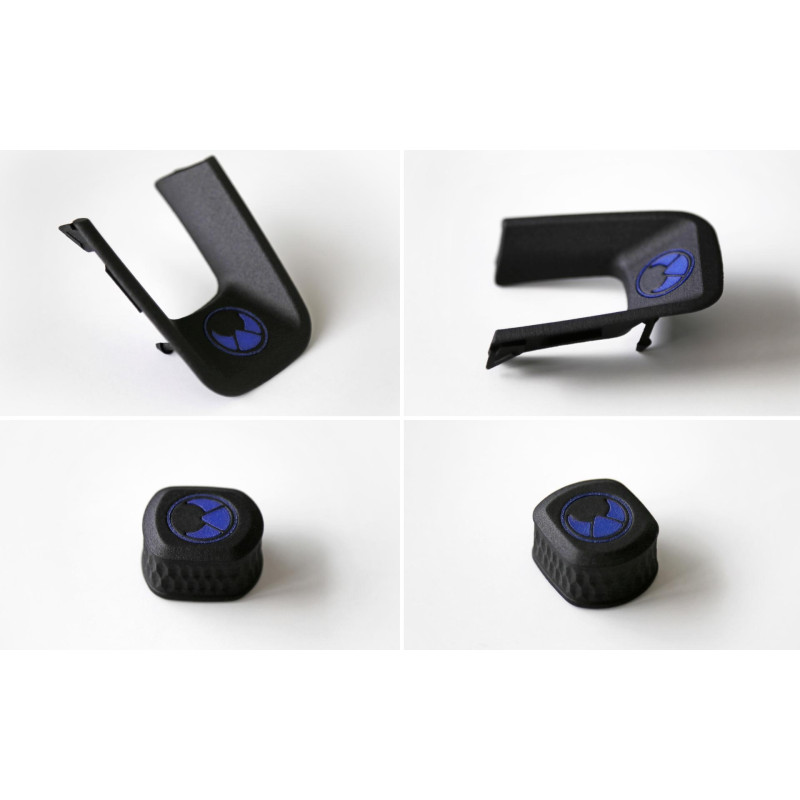 HEICO Volvo XC90 XC60 V90 V60 S90 S60 zestaw przycisk start i obejma kierownicy niebieski