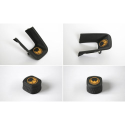 HEICO Volvo XC90 XC60 V90 V60 S90 S60 zestaw przycisk start i obejma kierownicy żółty