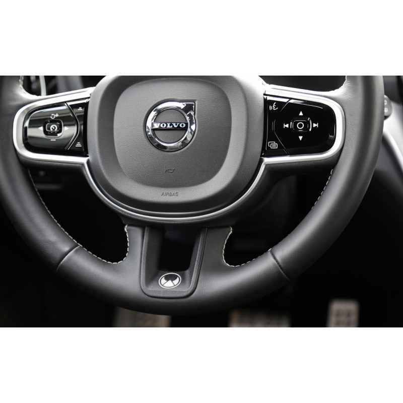 HEICO Volvo XC90 XC60 V90 V60 S90 S60 zestaw przycisk start i obejma kierownicy srebrny