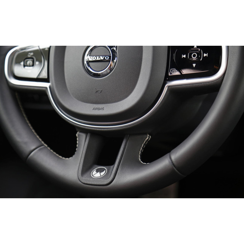 HEICO Volvo XC90 XC60 V90 V60 S90 S60 zestaw przycisk start i obejma kierownicy srebrny