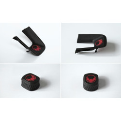 HEICO Volvo XC90 XC60 V90 V60 S90 S60 zestaw przycisk start i obejma kierownicy czerwony