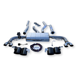 HEICO Volvo XC60 dyfuzor tylny + wydech sportowy 4 końcówki czarne T5 T6 B4 B5 B6