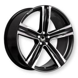 HEICO Volvo XC60 XC40 V90 CC 22" felga aluminiowa 5-ramienna czarna diamentowa