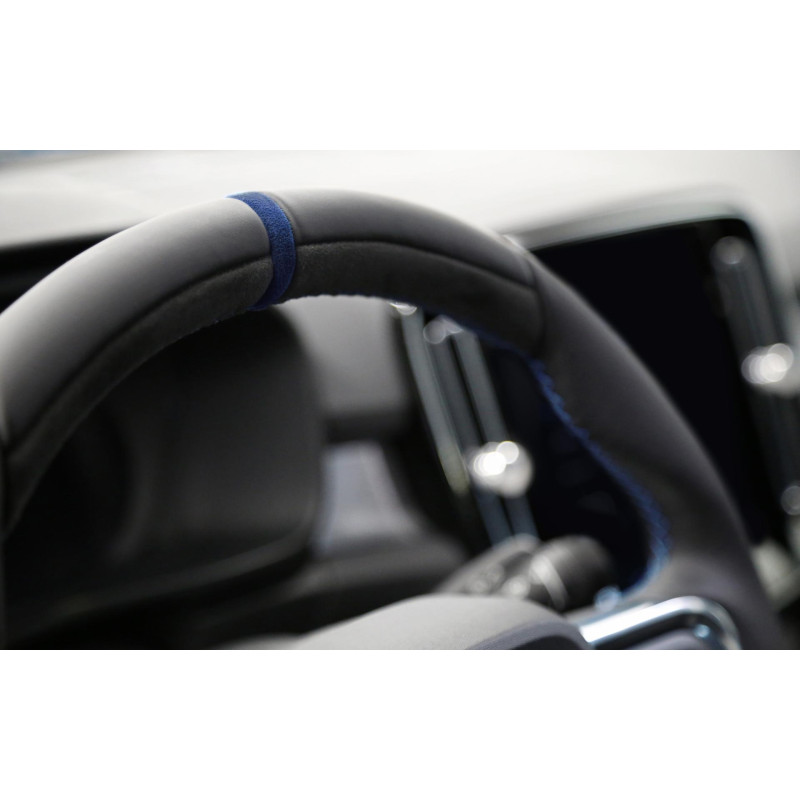 HEICO Volvo XC40 C40 kierownica sportowa skóra + alcantara antracyt/niebieski