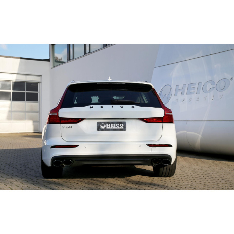 HEICO Volvo V60 S60 układ wydechowy sportowy czterokońcówkowy + klapa T4 T5 T6 B3 B4 B5
