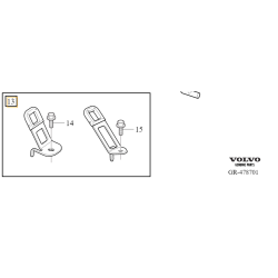 VOLVO XC40 mocowanie fotelika tyłem do kierunku jazdy 32288588
