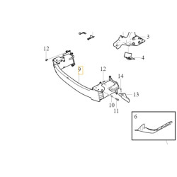 VOLVO XC40 C40 belka wzmocnienie zderzaka przód OE
