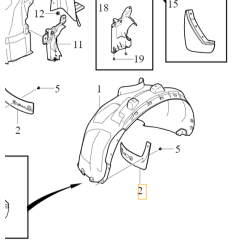 VOLVO C40 XC40 EV chlapacz przednie prawe nadkole OE 32262069