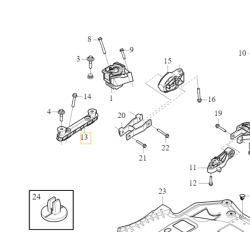 VOLVO XC40 mocowanie wspornik poduszka silnika OE 32222102