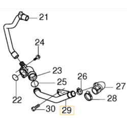 VOLVO C30 C70 S40 V50 S80 V70 przewód wodny rurka OE