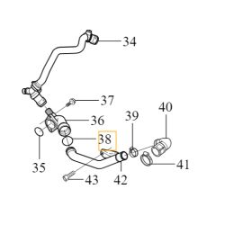 VOLVO C30 C70 S40 V50 S80 V70 o-ring przewodu wody OE