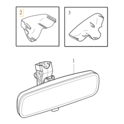 VOLVO C30 C70 S40 V50 Innenspiegelabdeckung 31217792