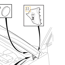 VOLVO C40 XC40 rechte Motorhaubenranddichtung OE