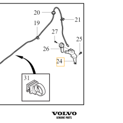 VOLVO C40 XC40 Motorhaubenöffner Griff RHD OE-Kit
